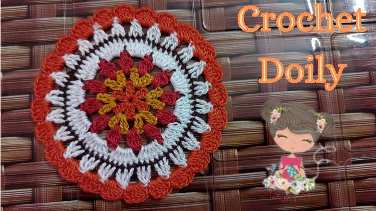 Crochet Doily | How To Make Crochet Doily | Crochet Cluster | Glass Mat | Crafty Girl