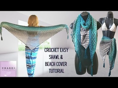 Crochet Easy Beach Cover and Shawl Tutorial