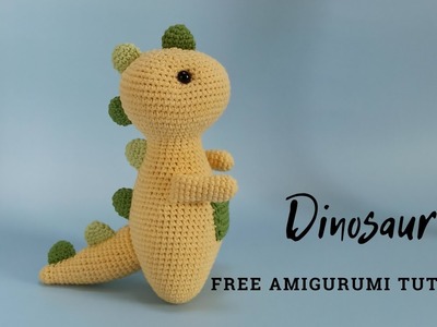 Cute Dinosaur Free Amigurumi Tutorial | T-rex Step-by-step Crochet Pattern For Beginners