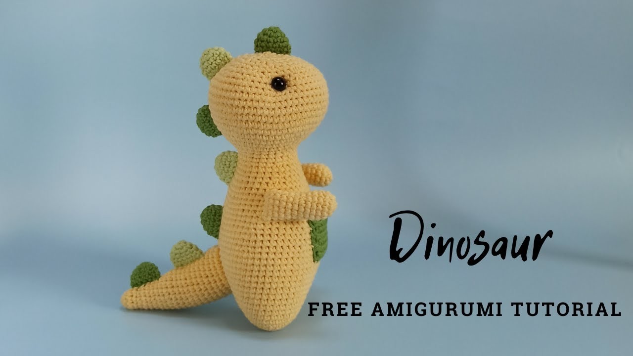 Cute Dinosaur Free Amigurumi Tutorial | T-rex Step-by-step Crochet Pattern For Beginners