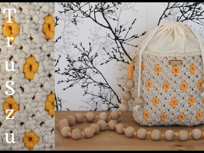 DIY Macrame Flowers Bag Tutorial. Makrama - Torebka Makramowa - Kubełek w Kwiaty. Summer Boho BAG