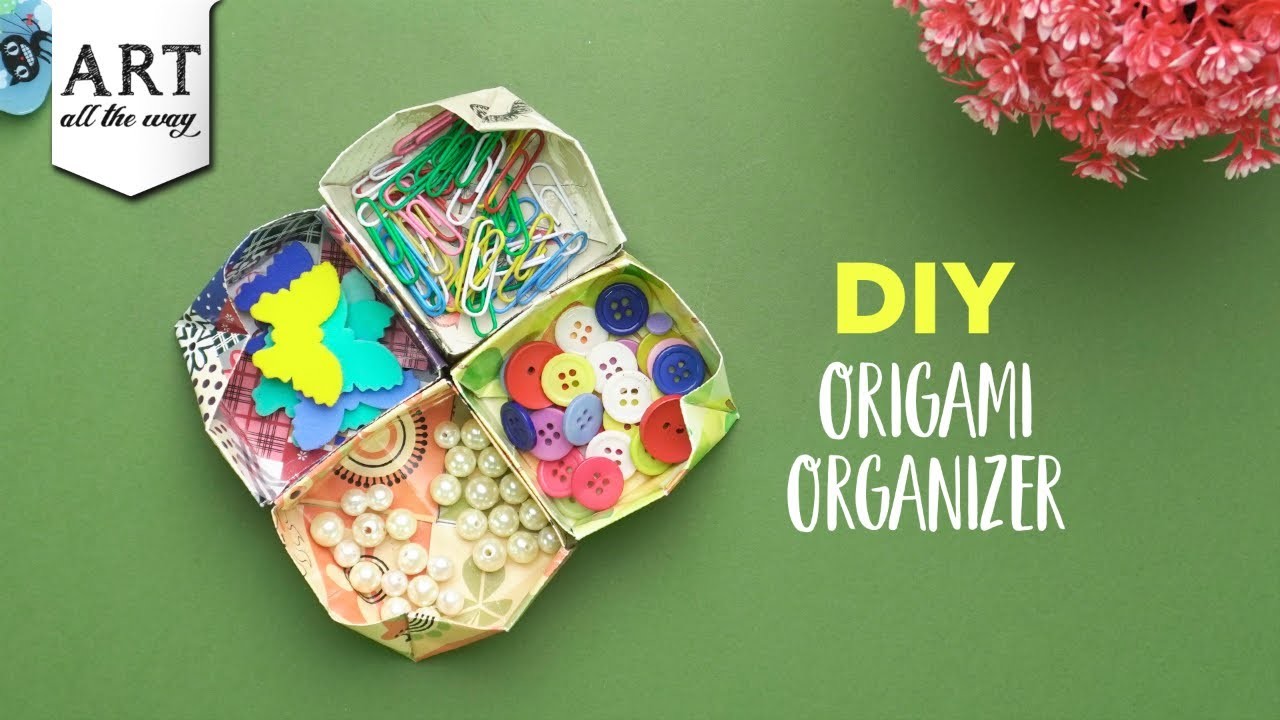 DIY Origami Organizer | How to make Easy DIY Organizer crafts | Origami Crafts |@VENTUNO ART