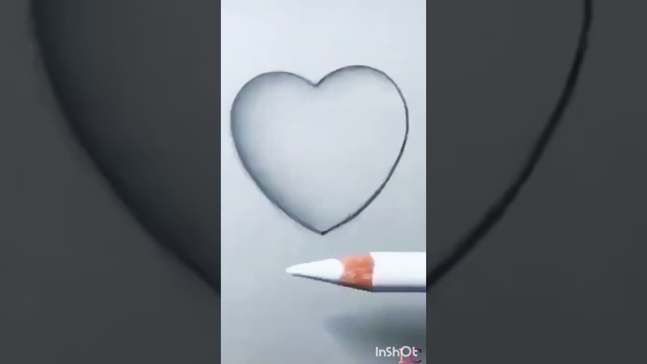 How to draw 3D heart | #pencildrawing #heart #3d