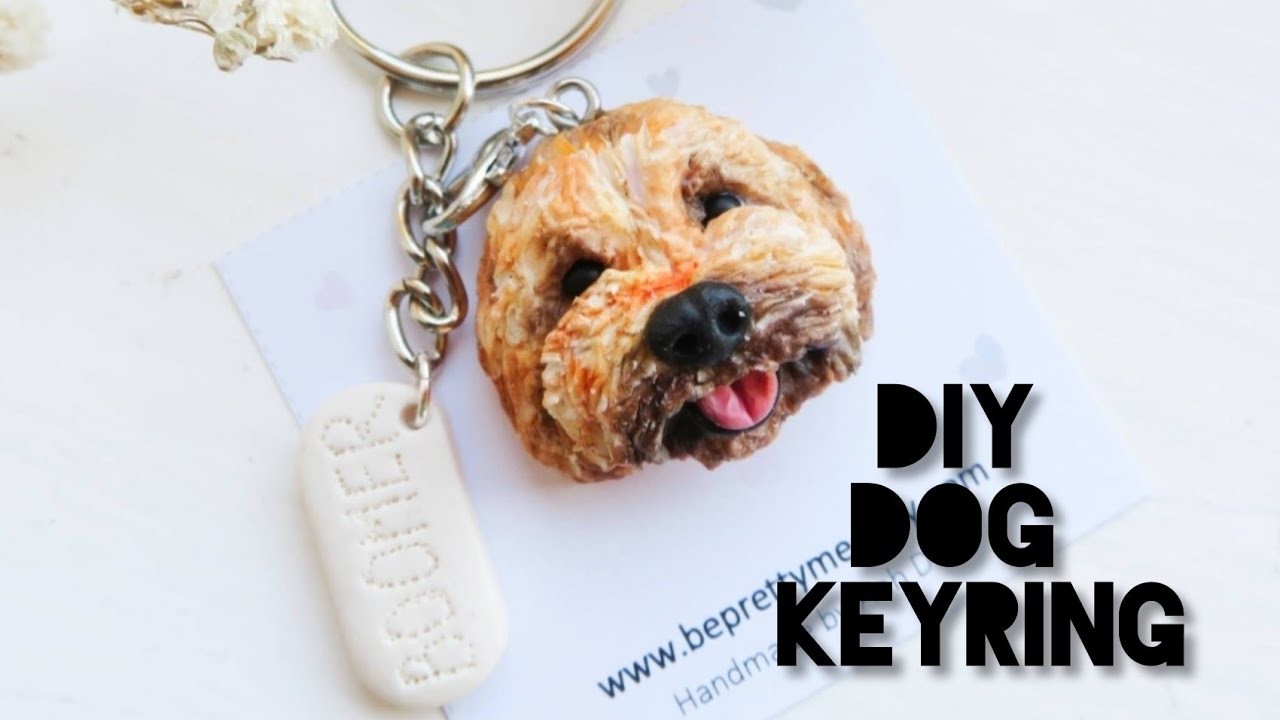 How to make a DIY Dog Keyring with polymer clay