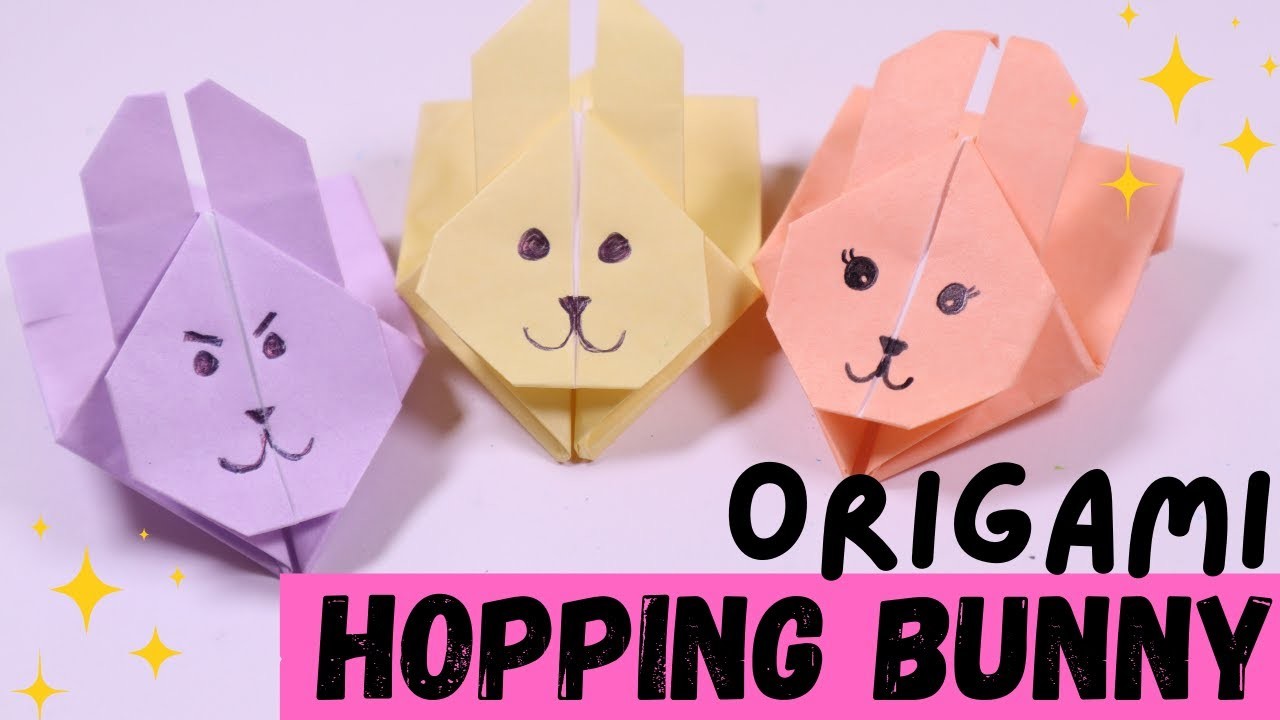 How to make a hopping bunny step-by-step | DIY Origami hoping bunny