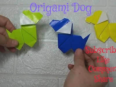 How To Make Dog Origami - Easy Tutorial ~Origami Fun Channel #Origami