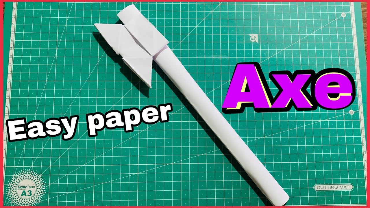 How to make paper Axe | Paper axe | DIY PAPER AXE | origami axe