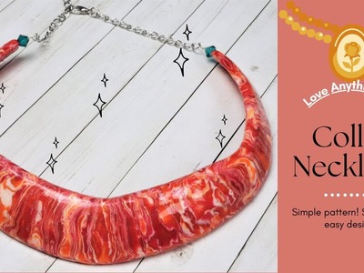 ????????How to Polymer Clay Pattern Collar Necklace????????