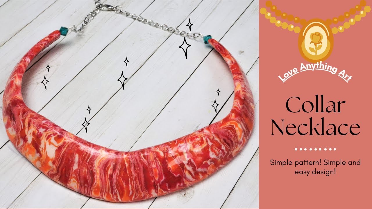 ????????How to Polymer Clay Pattern Collar Necklace????????