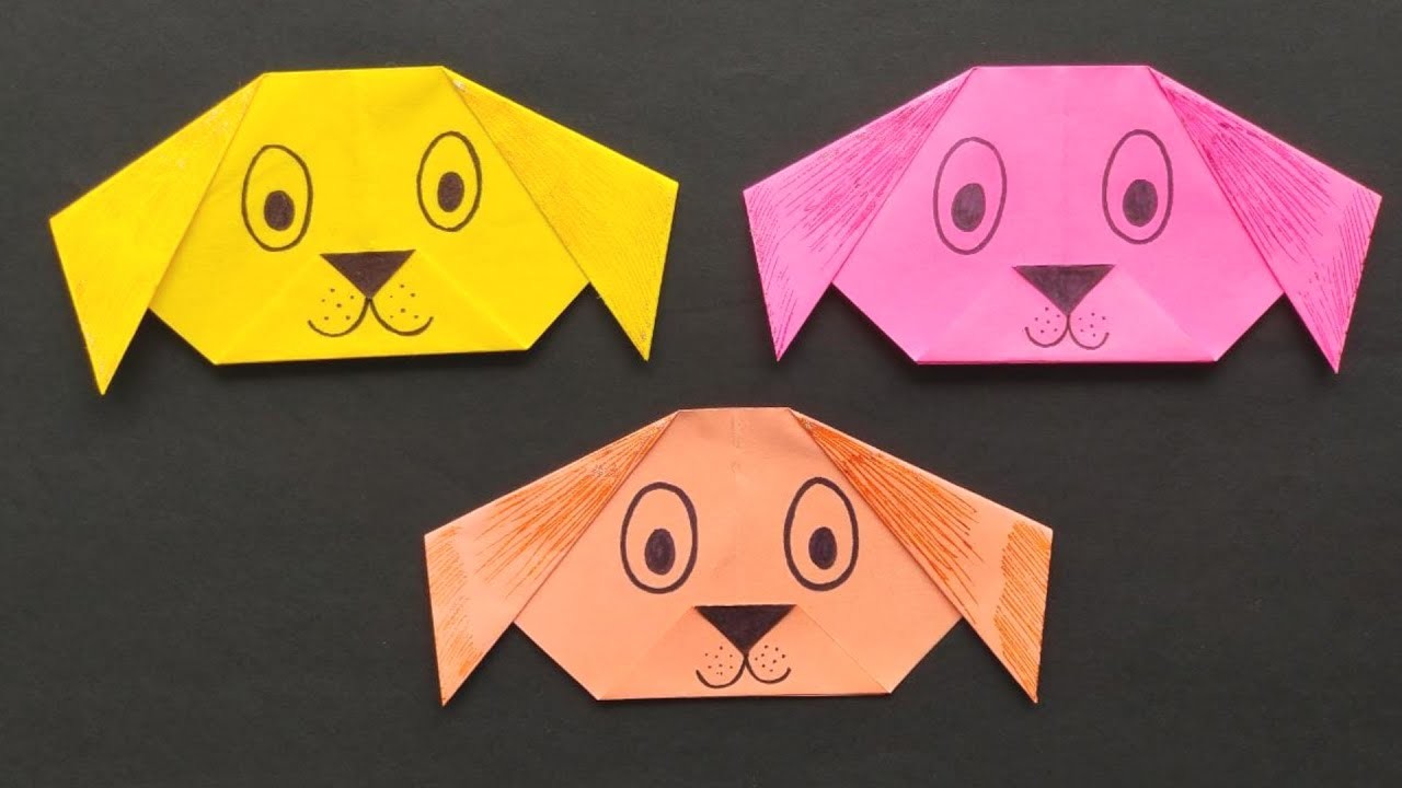 Origami DOG Easy | DIY Paper Crafts |  DIY Origami Crafts | DOG Face | Kids Paper Crafts