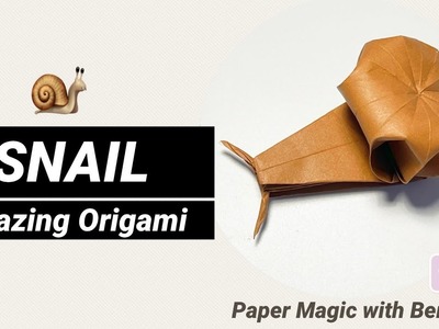 Origami tutorial snail ???? | How to do an origami snail | DIY Paper Snail