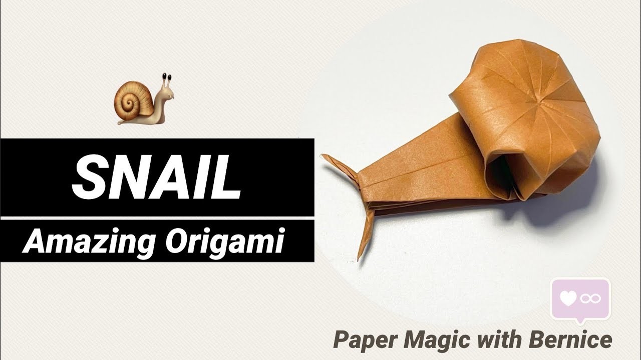 Origami tutorial snail ???? | How to do an origami snail | DIY Paper Snail