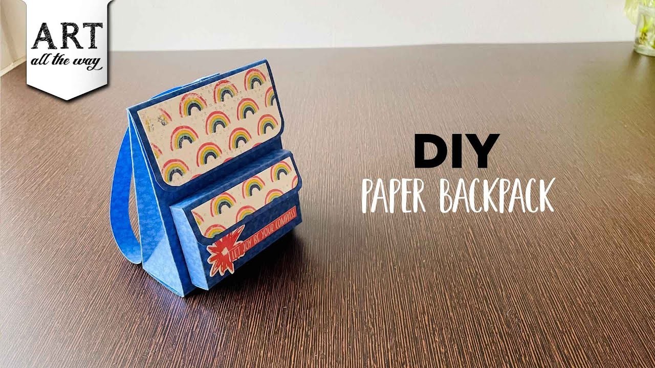 Paper backpack | DIY Paper backpack | How to make a paper back pack tutorial @VENTUNO ART