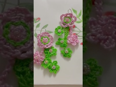 #pendientes #pasoapaso de #crochet o#ganchillo #flowers