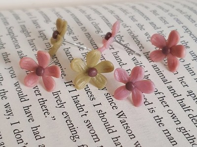 Polymer clay flower earrings ✨️