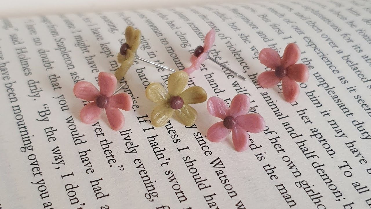 Polymer clay flower earrings ✨️