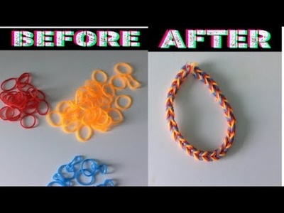 Rainbow loom fishtail before and after (this isn’t the video of the week)
