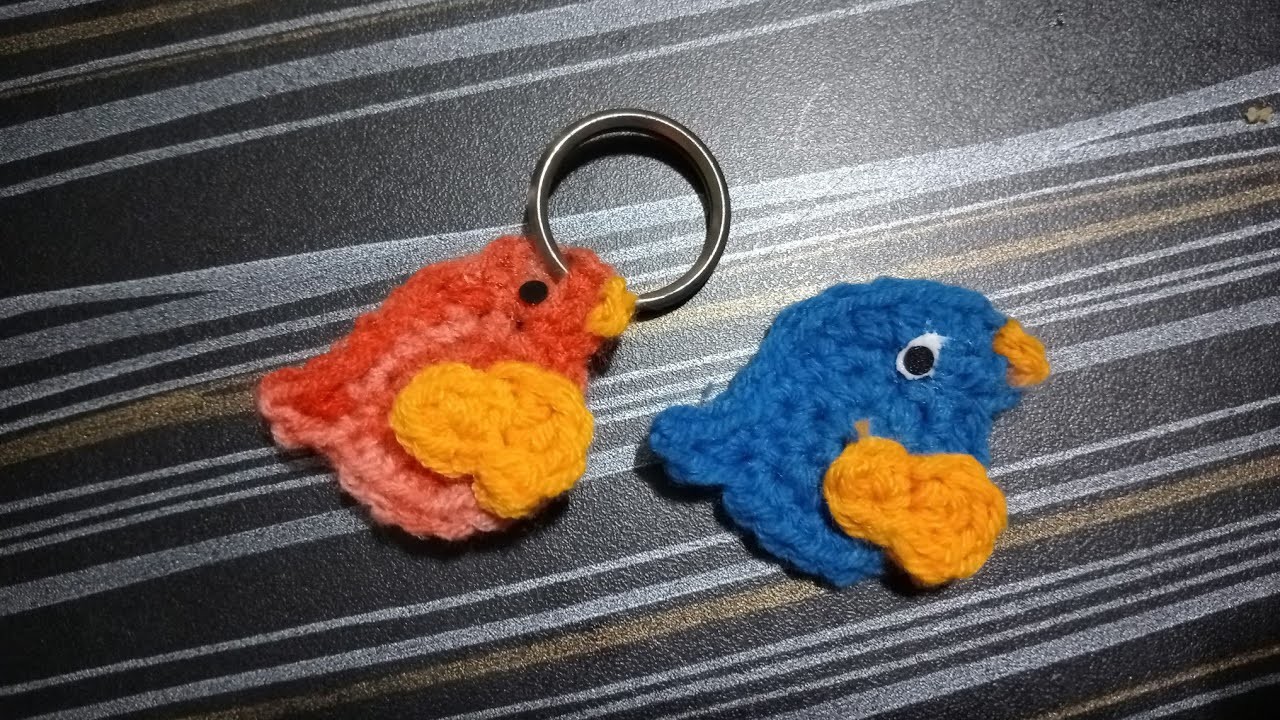 5 minutes crochet pattern || tiny bird applique || simple & easy crochet || crochet with less thread