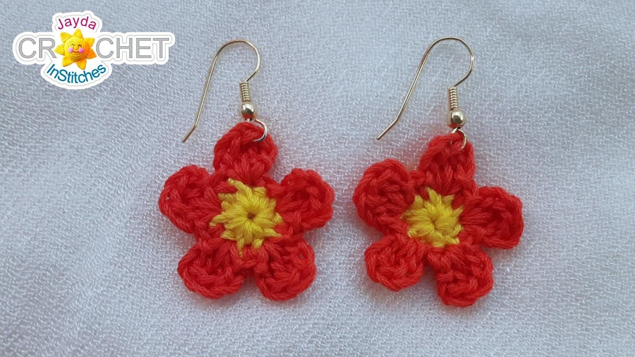 5 Petal Flower Earrings - Quick Fix Tutorial & Crochet Pattern