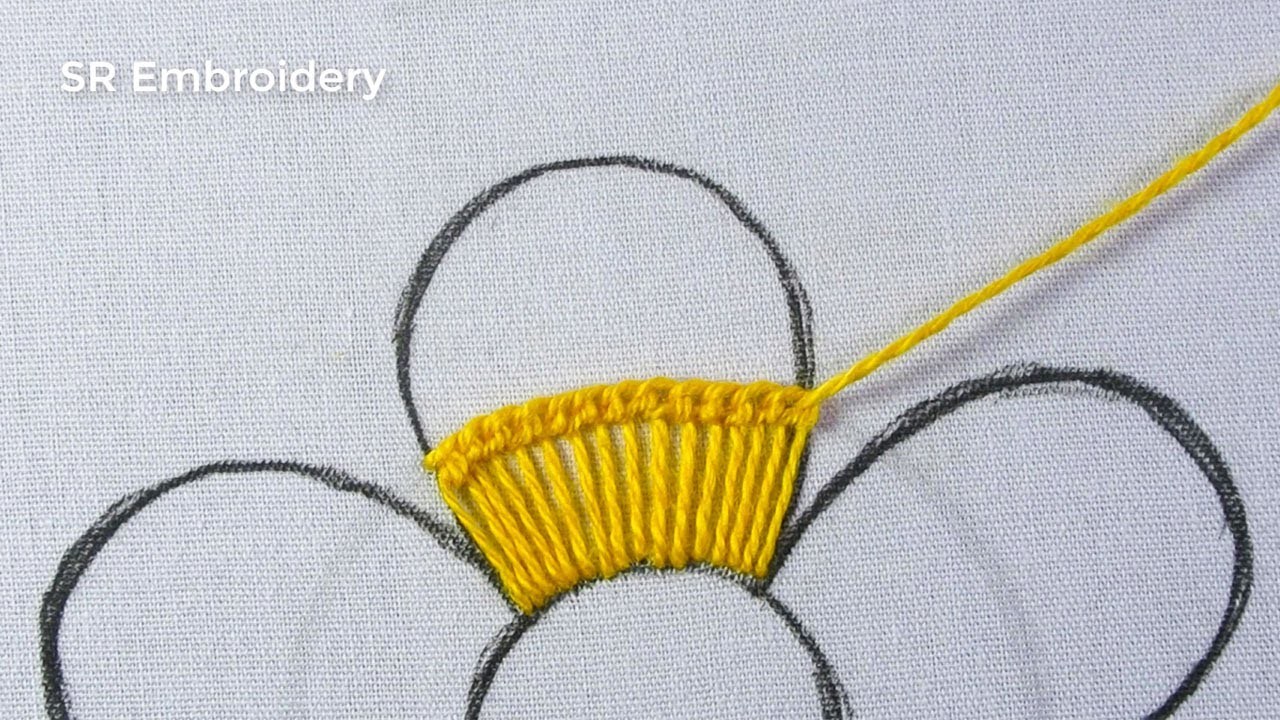 Amazing Hand Embroidery Flower Design Needle Work Embroidery Flower Sewing Technique For Tutorial