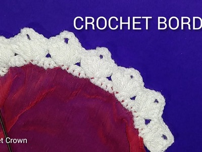 Crochet  Dupatta Border design. Crochet lace design in Malayalam