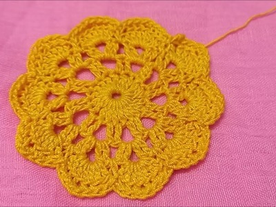 Crochet pattern.motif circle (flower) №2