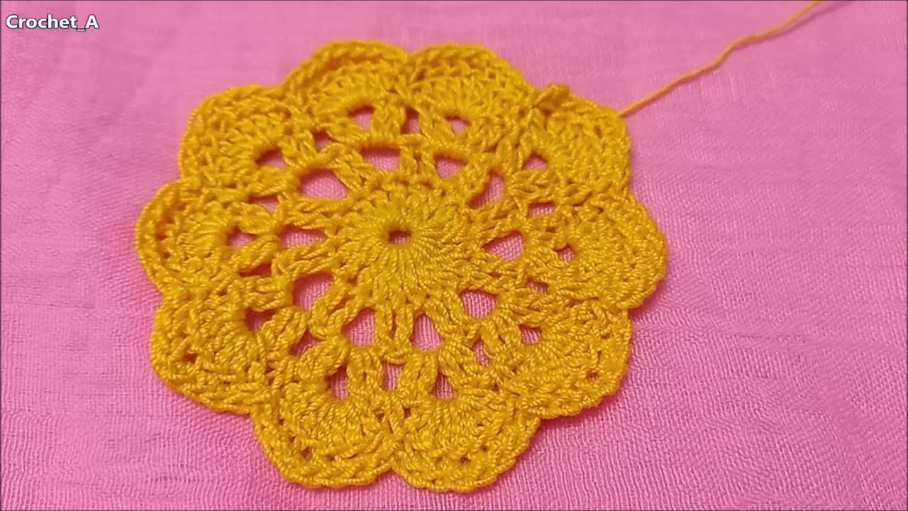 Crochet pattern.motif circle (flower) №2