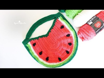 Crochet Watermelon Tote Bag