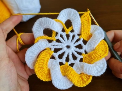 Easy Beautiful Motif Crochet Knitting Pattern - Çok Kolay Tığ İşi Örgü Motif Modeli. 
