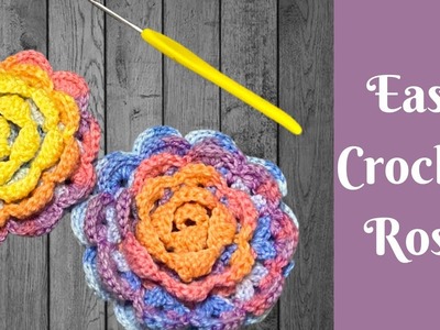 Easy Crochet Projects: Easy Crochet Rose | Easy Crochet Flower | How To Crochet A Rose
