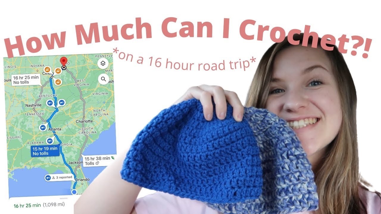 How Much Can I Crochet On A 16 Hour Road Trip?! Crocheting Hats To Donate To Hat Not Hate 2022