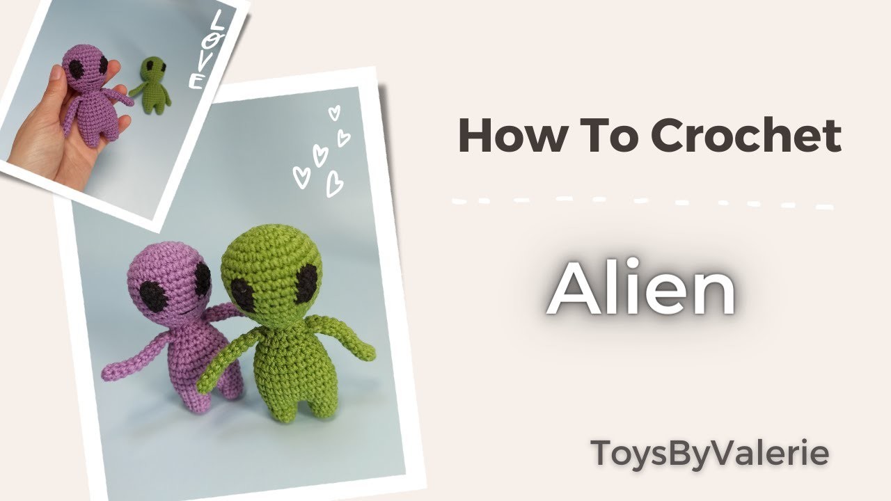 How To Crochet Mini Alien Free Amigurumi Tutorial ???? Easy Crochet Pattern