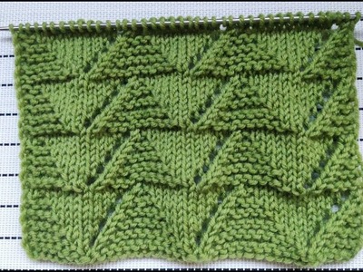 Lace Stitch Knit Pattern| Lochmuster stricken| Punto traforato ai ferri | Punto calado a dos agujas