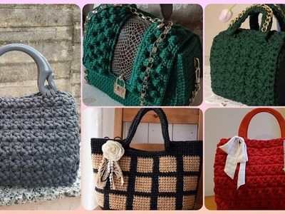 Latest stylish crochet bag designs||stylish handmade crochet bag collection||crochet pattern ideas