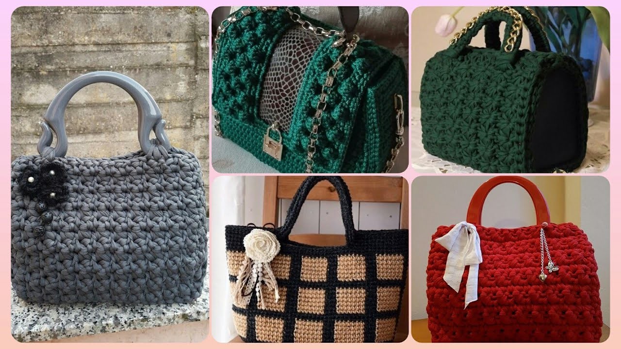 Latest stylish crochet bag designs||stylish handmade crochet bag collection||crochet pattern ideas