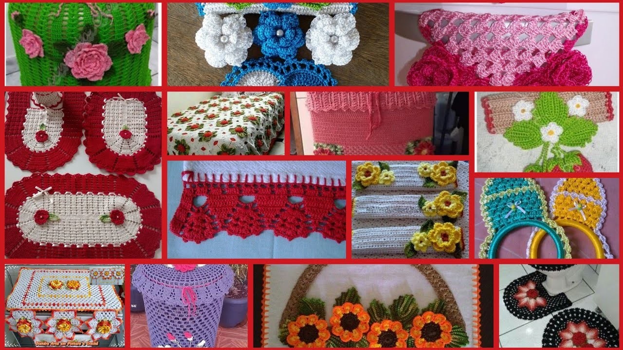 Marvelous colorful Crochet Embroidered patterns #crochetdecoration pattern For Decoration new Design