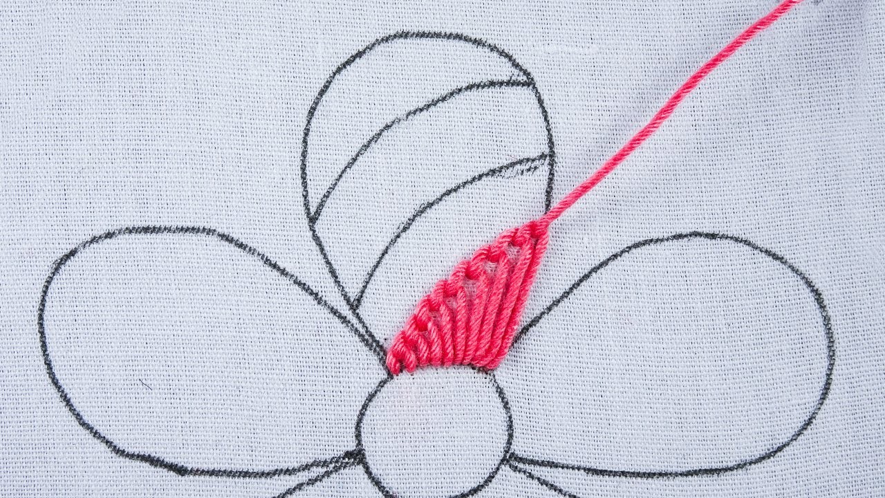 New Thread Haven Hand Embroidery floral design with easy buttonhole stitch tutorial