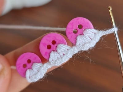 PERFECT ???? Very Easy  Crochet  Knitting Pattern with Button - Düğme İle Yapılan Tığ İşi Örgü Modeli