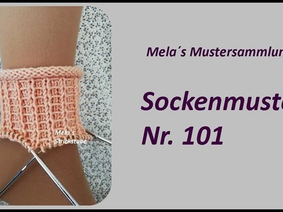 Sockenmuster Nr. 101 - Strickmuster in Runden stricken. Socks knitting pattern
