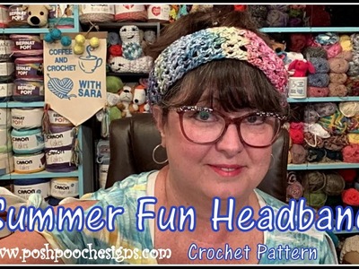 Summer Fun Headband Crochet Pattern #crochet #crochetvideo