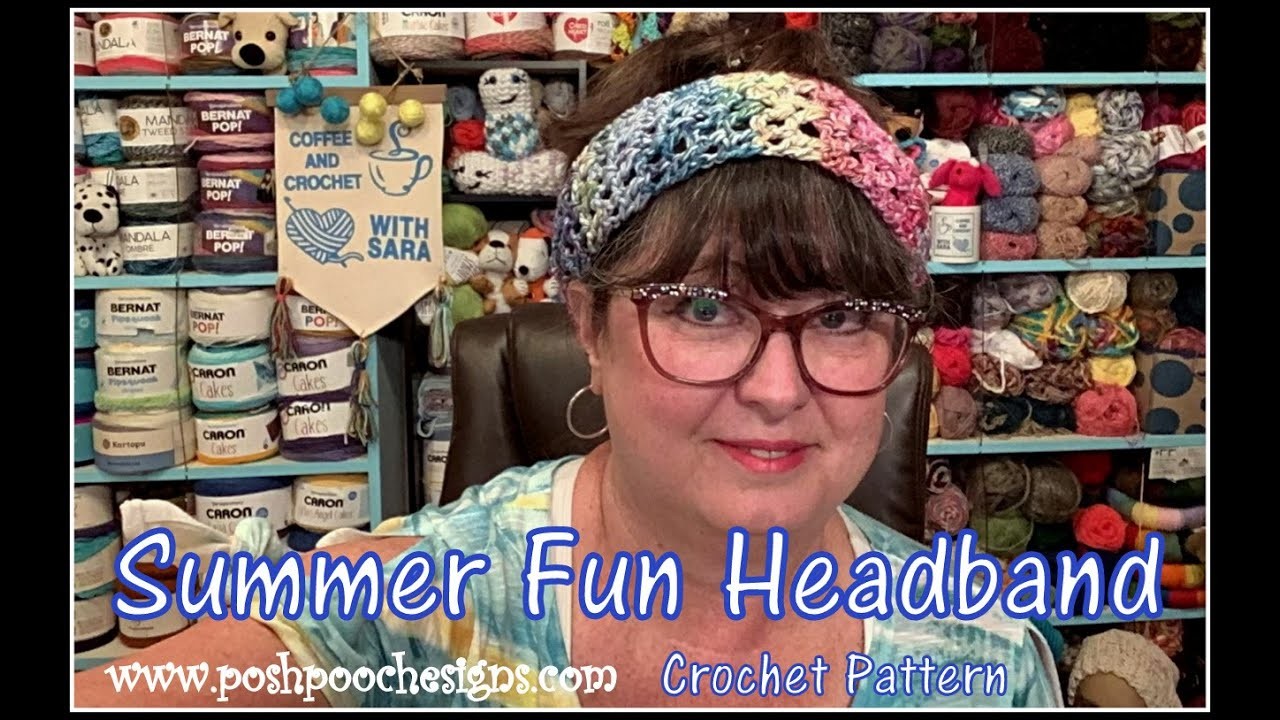 Summer Fun Headband Crochet Pattern #crochet #crochetvideo
