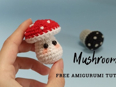 Super Cute Mushroom Easy Crochet Pattern ???? Fly Agaric Keychain Free Amigurumi Tutorial