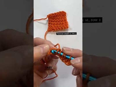 Tunisian crochet stitches for beginners - video tutorial #shorts