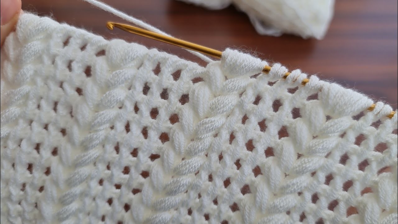 Tunisian Knitting Pattern with Very Easy Instructions ???? Çok Kolay Çok Tunus İşi Örgü Modeli