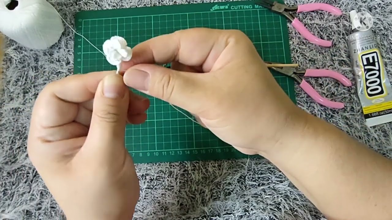 Vlog 139. How to make a crochet flower pendant|Part 2 Crochet Flower Necklace|Microcrochet flower