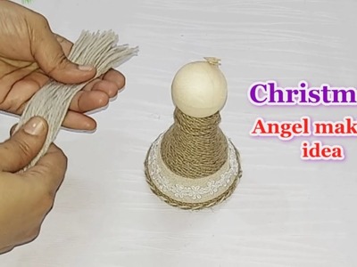 Christmas angel made with Plastic Bottle | Best out of waste budget Friendly Christmas craft idea????17