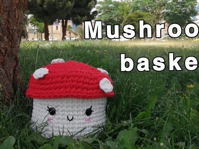 Crochet mushroom basket (tiktok ideas) : free crochet pattern for beginners