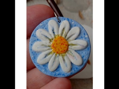 Daisy #Necklace ❤️ #Subscribe ???? #Design #ceramic #diy #handmade #shorts #resin #pendant #clay #daisy