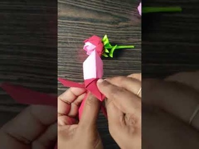 DIY.mothers day special gift idea.paper rose gift.origami rose making for gift