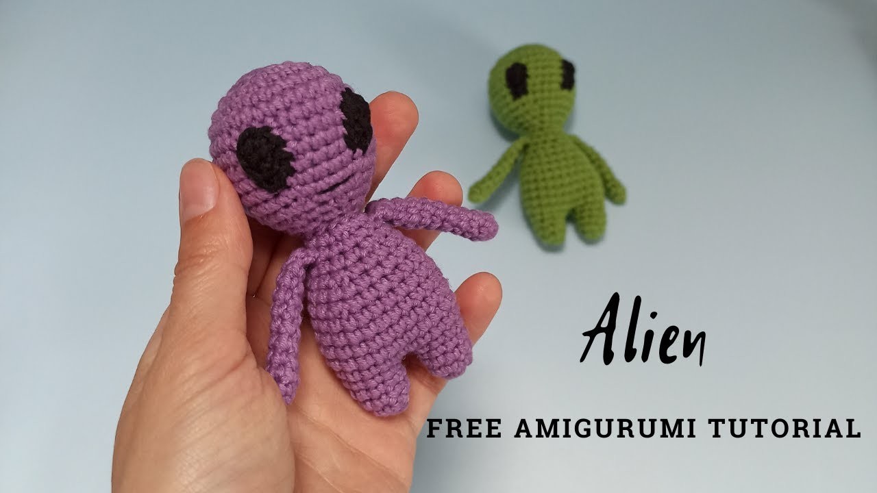 Free Crochet Pattern Alien | Step-by-step Amigurumi Tutorial